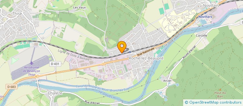 localisation de l'entreprise MADAME JULIE CANIVET  ROCHE-LEZ-BEAUPRE