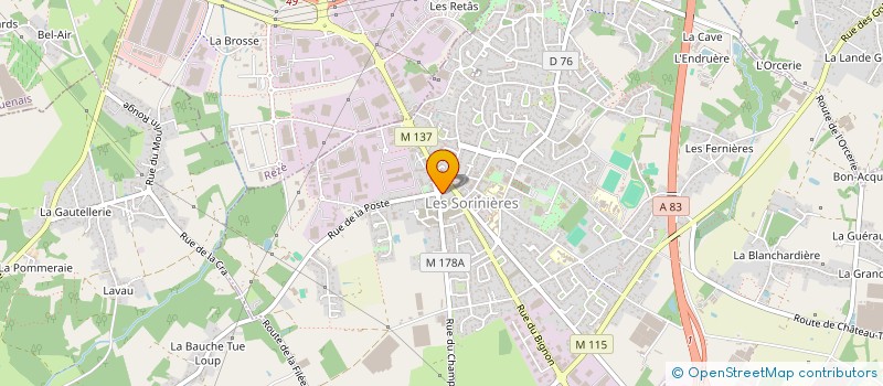localisation de l'entreprise MADAME JULIE CANQUERY à LES SORINIERES