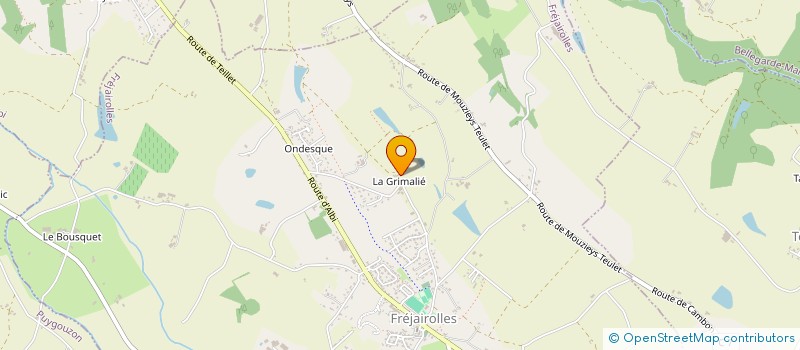 localisation de l'entreprise MADAME JULIE CANTO  FREJAIROLLES