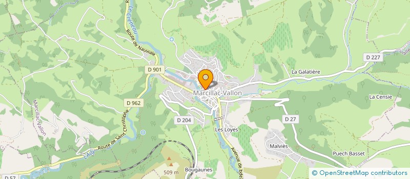 localisation de l'entreprise MADAME JULIE CASTANIER  SAINT-CHRISTOPHE-VALLON