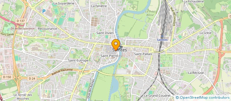 localisation de l'entreprise MADAME JULIE CATIN  SAINTES