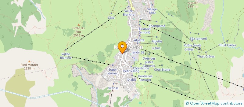 localisation de l'entreprise MADAME JULIE CHALVIN  LES DEUX ALPES