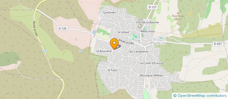 localisation de l'entreprise MADAME JULIE CHARTIER  POULX