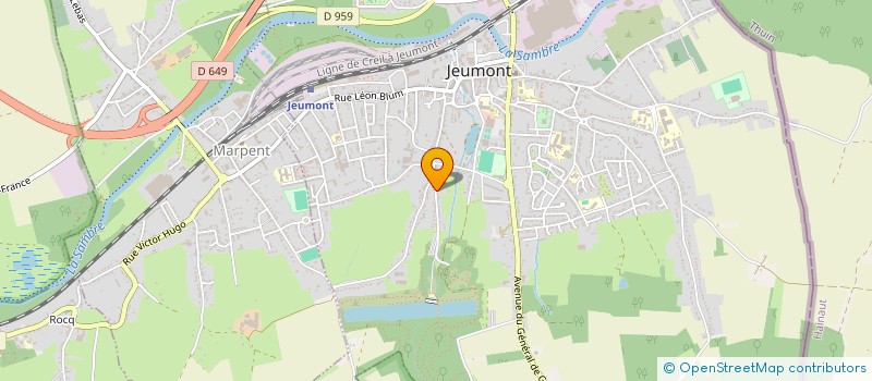 localisation de l'entreprise MADAME JULIE CHARTIER à JEUMONT