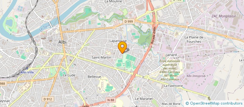 localisation de l'entreprise MADAME JULIE CHARTROU à ALBI