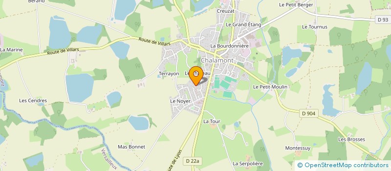 localisation de l'entreprise MADAME JULIE CHASSY à CHALAMONT