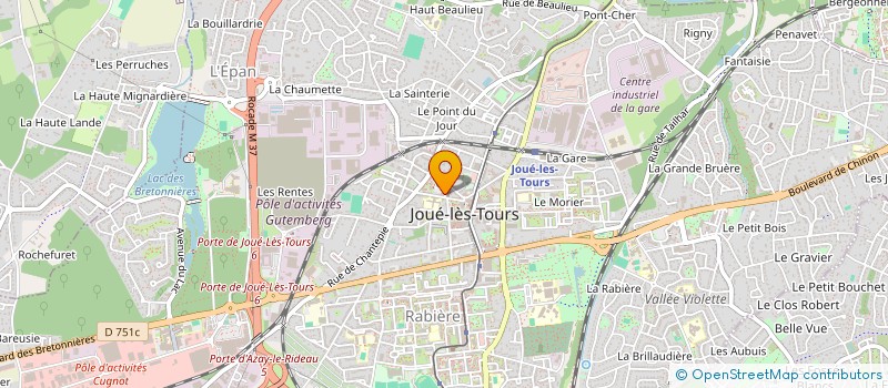 localisation de l'entreprise MADAME JULIE CHAUVREAU à JOUE-LES-TOURS