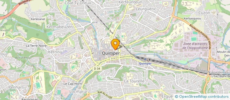 localisation de l'entreprise MADAME JULIE CHIRA  QUIMPER