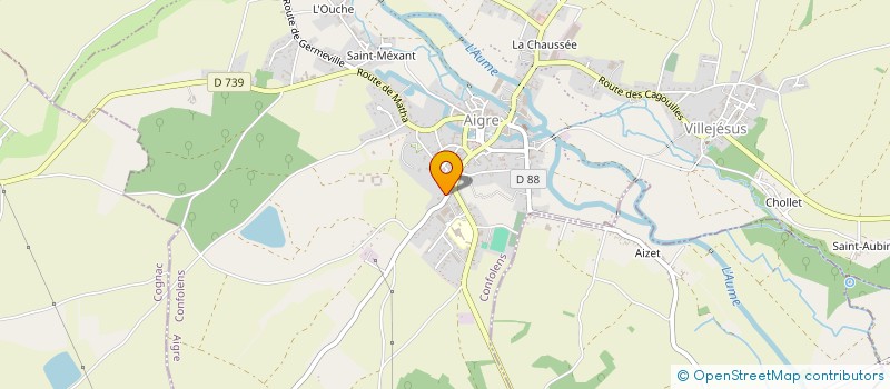 localisation de l'entreprise MADAME JULIE CHIRA  AIGRE