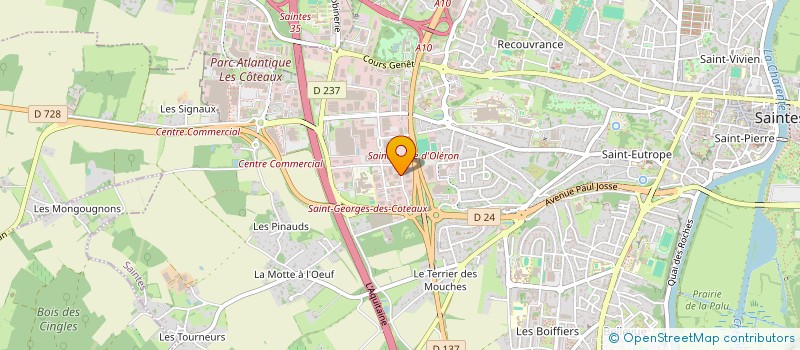 localisation de l'entreprise MADAME JULIE CHIRON à SAINTES
