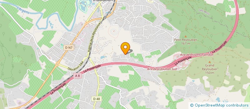 localisation de l'entreprise MADAME JULIE CORBISET  VIDAUBAN