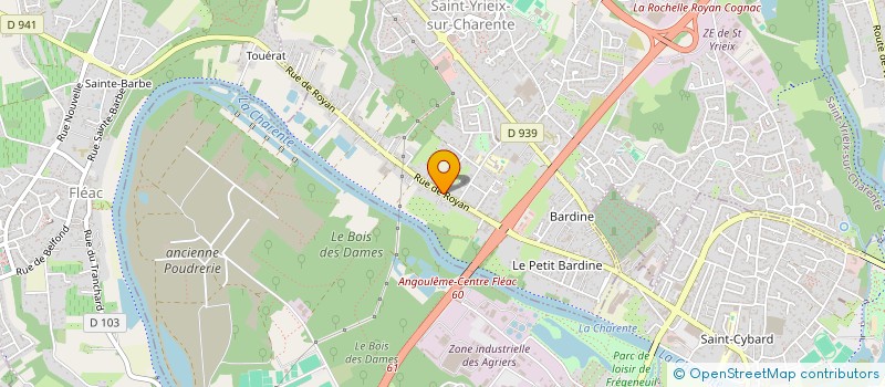 localisation de l'entreprise MADAME JULIE DA SILVA à SAINT-YRIEIX-SUR-CHARENTE