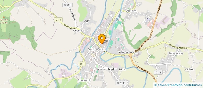 localisation de l'entreprise MADAME JULIE DELGUE  SAINT-PALAIS