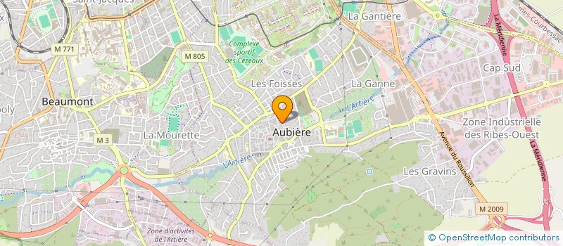 localisation de l'entreprise MADAME JULIE DELOBEAU à AUBIERE