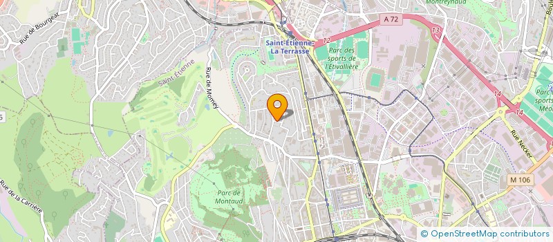 localisation de l'entreprise MADAME JULIE DI LORENZO  SAINT-ETIENNE