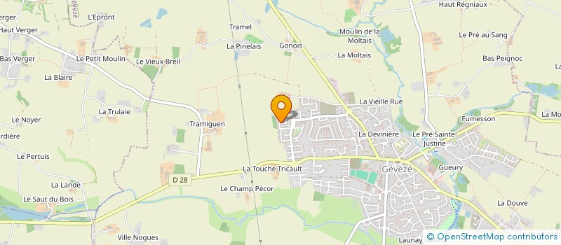 localisation de l'entreprise MADAME JULIE DIEUDONNE  GEVEZE