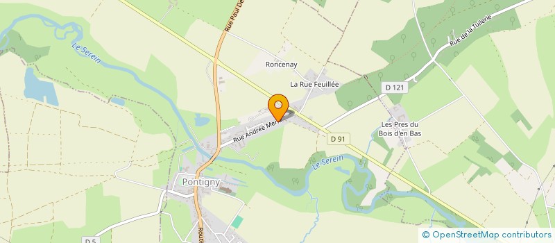 localisation de l'entreprise MADAME JULIE DUQUESNE  PONTIGNY