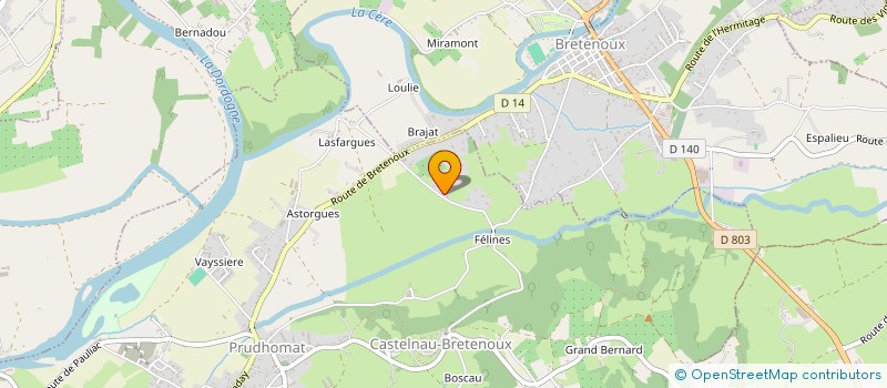 localisation de l'entreprise MADAME JULIE ESTORGES  PRUDHOMAT