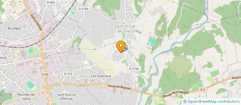 localisation de l'entreprise MADAME JULIE FABRE à SAINT-PRIVAT-DES-VIEUX