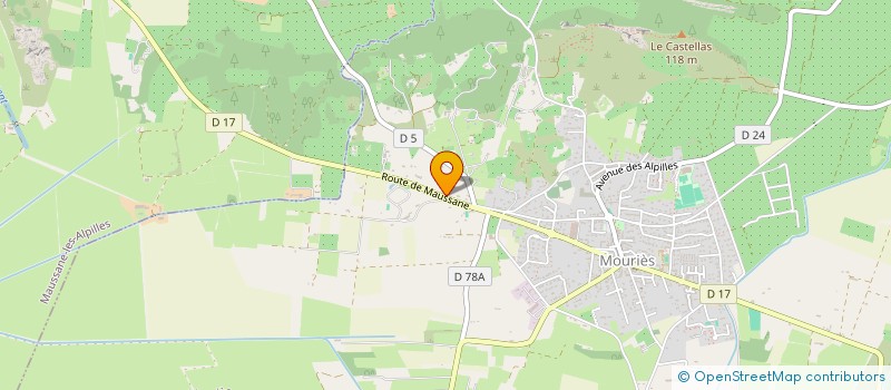 localisation de l'entreprise MADAME JULIE FARGIER  MOURIES