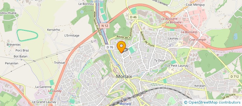 localisation de l'entreprise MADAME JULIE FAUCHOUX  MORLAIX