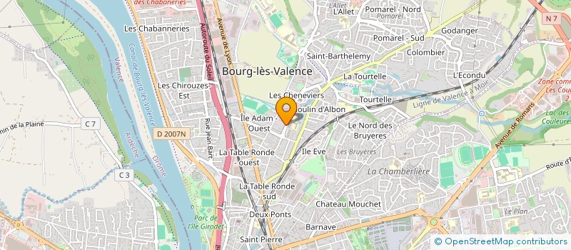 localisation de l'entreprise MADAME JULIE FERRIER  BOURG-LES-VALENCE