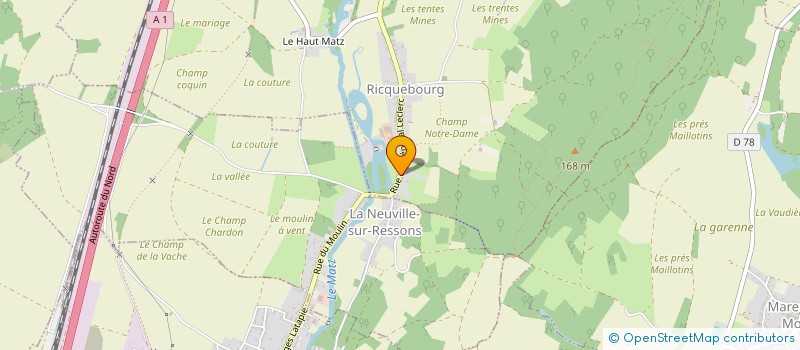 localisation de l'entreprise MADAME JULIE FOLLET  RICQUEBOURG