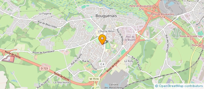 localisation de l'entreprise MADAME JULIE FOURRIER  BOUGUENAIS