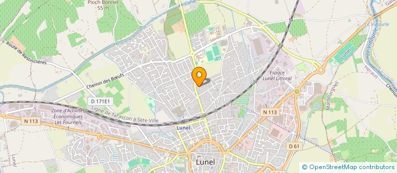 localisation de l'entreprise MADAME JULIE GAILLARD  LUNEL