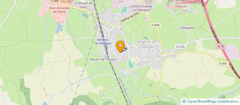 localisation de l'entreprise MADAME JULIE GALZIN  SEVERAC D'AVEYRON