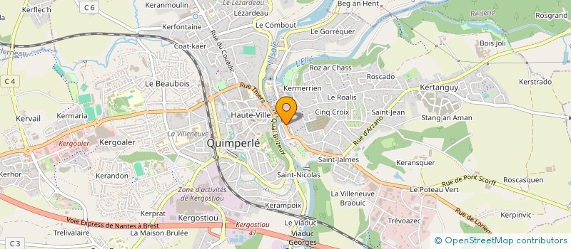 localisation de l'entreprise MADAME JULIE GARCIA à QUIMPERLE