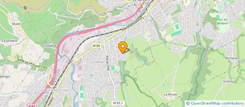 localisation de l'entreprise MADAME JULIE GONON  LORETTE