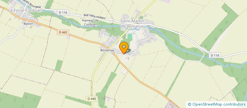 localisation de l'entreprise MADAME JULIE GORNEAU  SAINT-MARTIN-DE-BOSSENAY