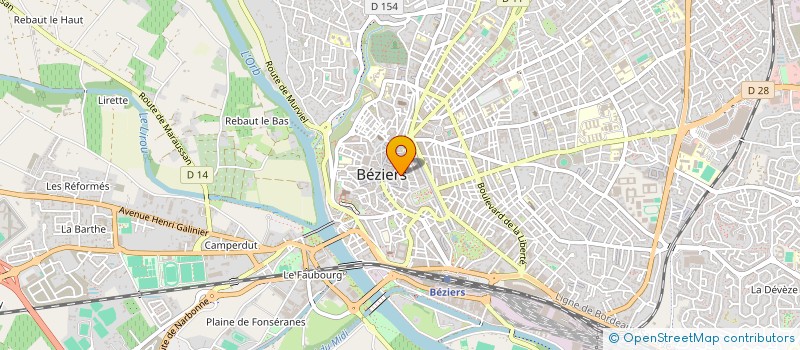 localisation de l'entreprise MADAME JULIE GOURBEILLE  BEZIERS