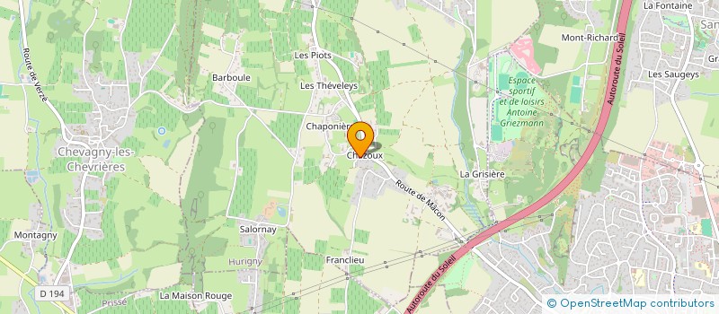 localisation de l'entreprise MADAME JULIE GRAVALLON  HURIGNY