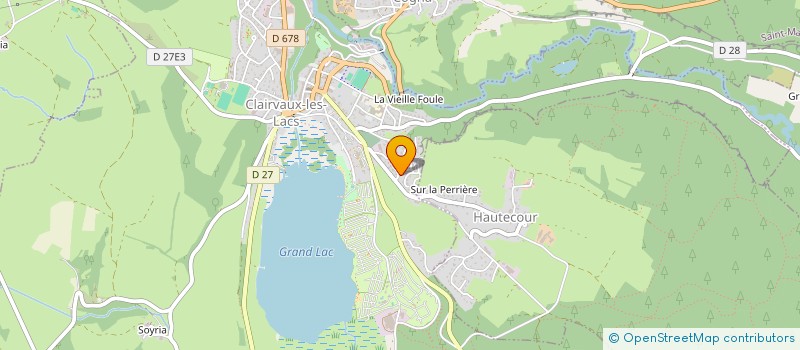 localisation de l'entreprise MADAME JULIE GRENIER à CLAIRVAUX-LES-LACS
