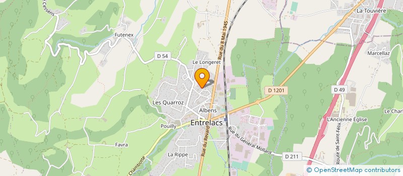localisation de l'entreprise MADAME JULIE GROS-DAILLON à ENTRELACS