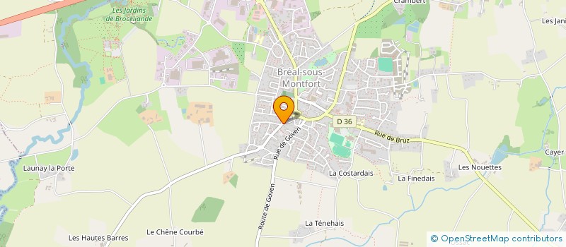 localisation de l'entreprise MADAME JULIE GUEGAN  BREAL-SOUS-MONTFORT