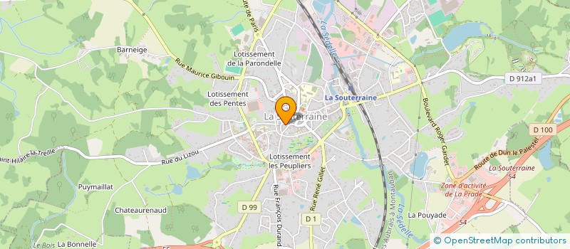 localisation de l'entreprise MADAME JULIE GUILLOT à LA SOUTERRAINE