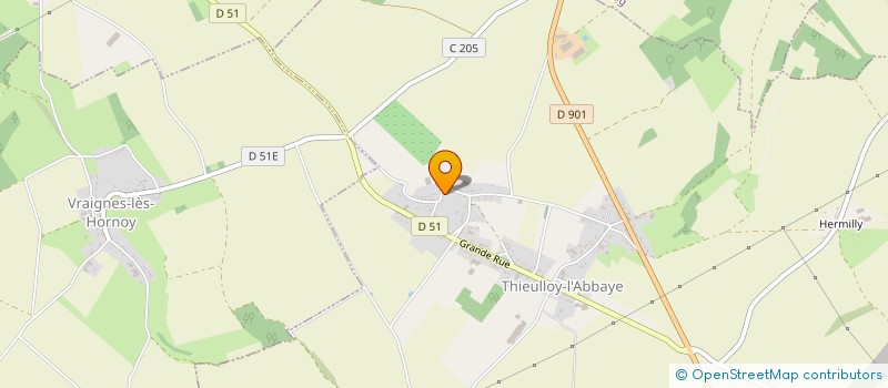 localisation de l'entreprise MADAME JULIE HAUCHARD  THIEULLOY-L'ABBAYE