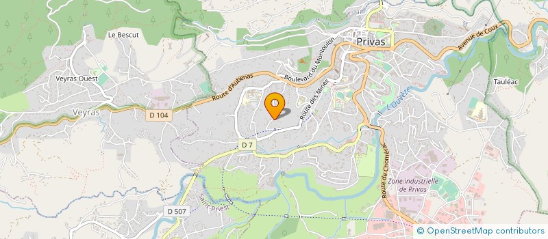 localisation de l'entreprise MADAME JULIE HENRY  PRIVAS