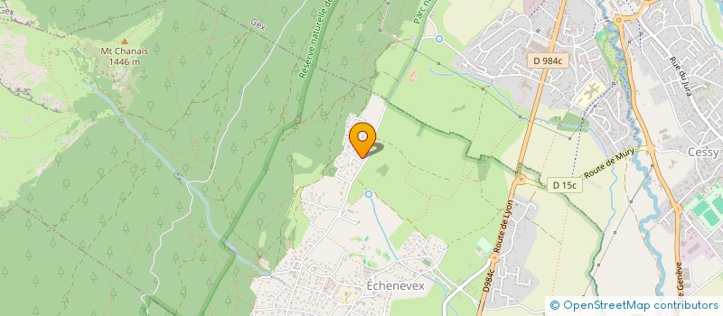 localisation de l'entreprise MADAME JULIE HOARAU  ECHENEVEX