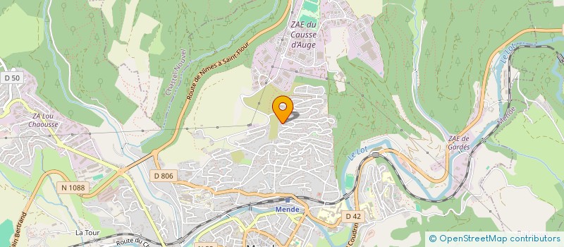 localisation de l'entreprise MADAME JULIE JAFFUEL  LACHAMP-RIBENNES