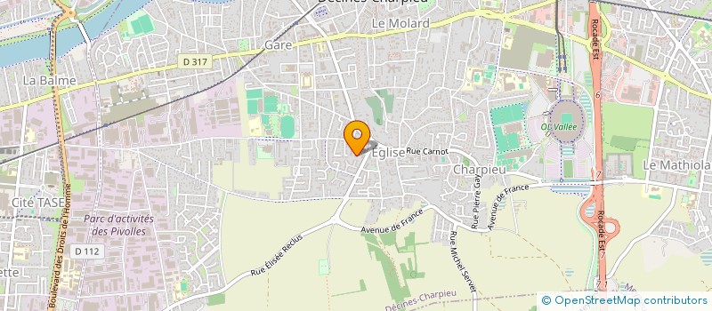 localisation de l'entreprise MADAME JULIE JEUILLY  DECINES-CHARPIEU