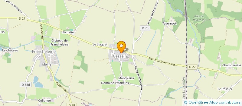 localisation de l'entreprise MADAME JULIE JOMAIN  FRANCHELEINS