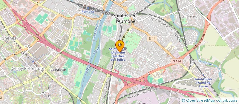 localisation de l'entreprise MADAME JULIE KERAVIS  SAINT-OUEN-L'AUMONE