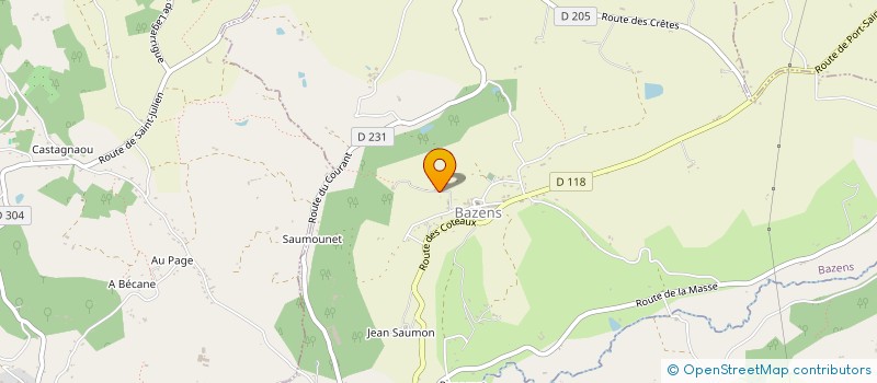 localisation de l'entreprise MADAME JULIE LAFARGE CHANSARD  BAZENS