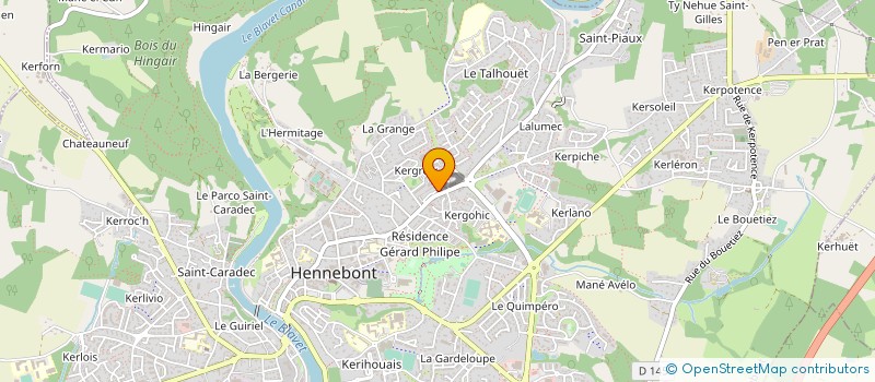 localisation de l'entreprise MADAME JULIE LE GALLO  HENNEBONT