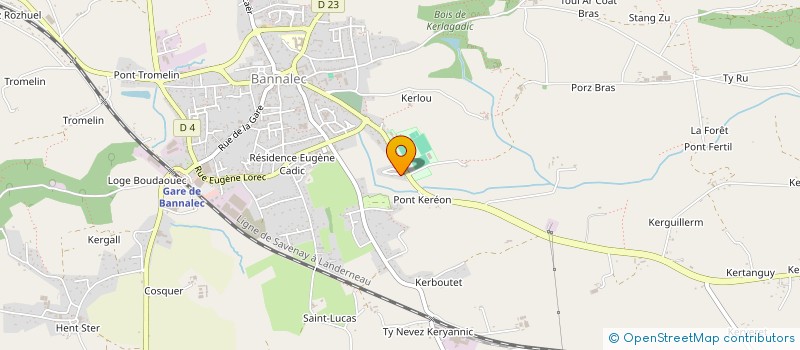 localisation de l'entreprise MADAME JULIE LEVEN  BANNALEC