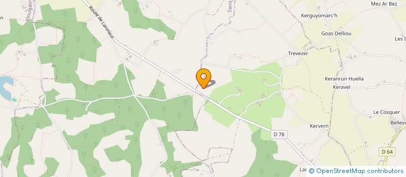 localisation de l'entreprise MADAME JULIE LEWANDOWSKI  LANMEUR